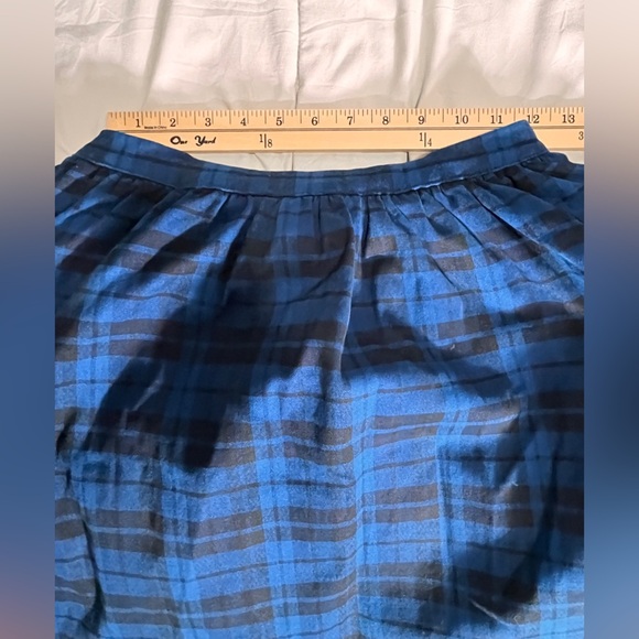 Mustard Seed Blue/ Black Plaid Dress Open Sides Size Small - Picture 9 of 10